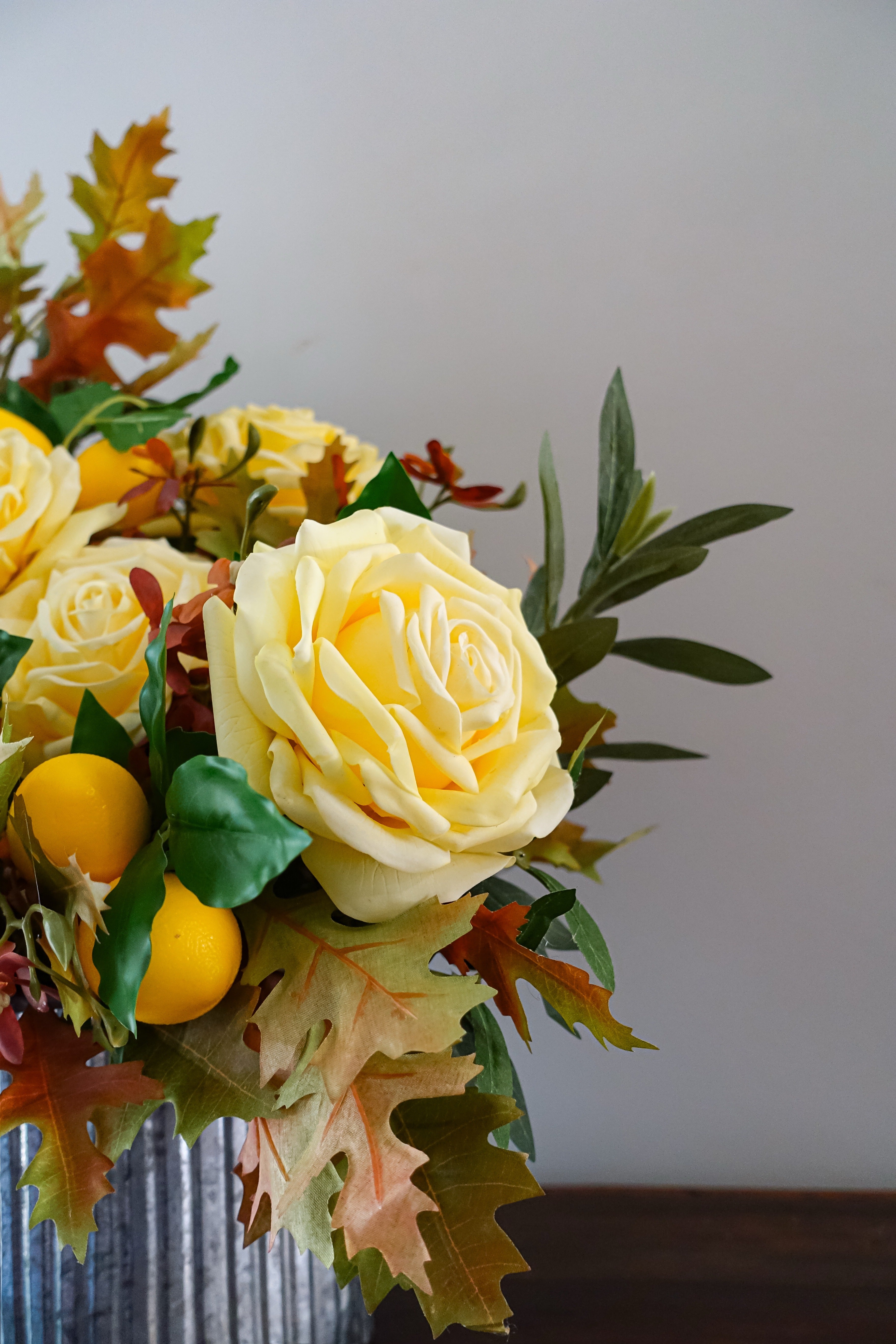 Lemon Rose Garden Arrangement