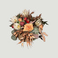 Autumn Native Basket and Burnt Orange Roses Arrangement