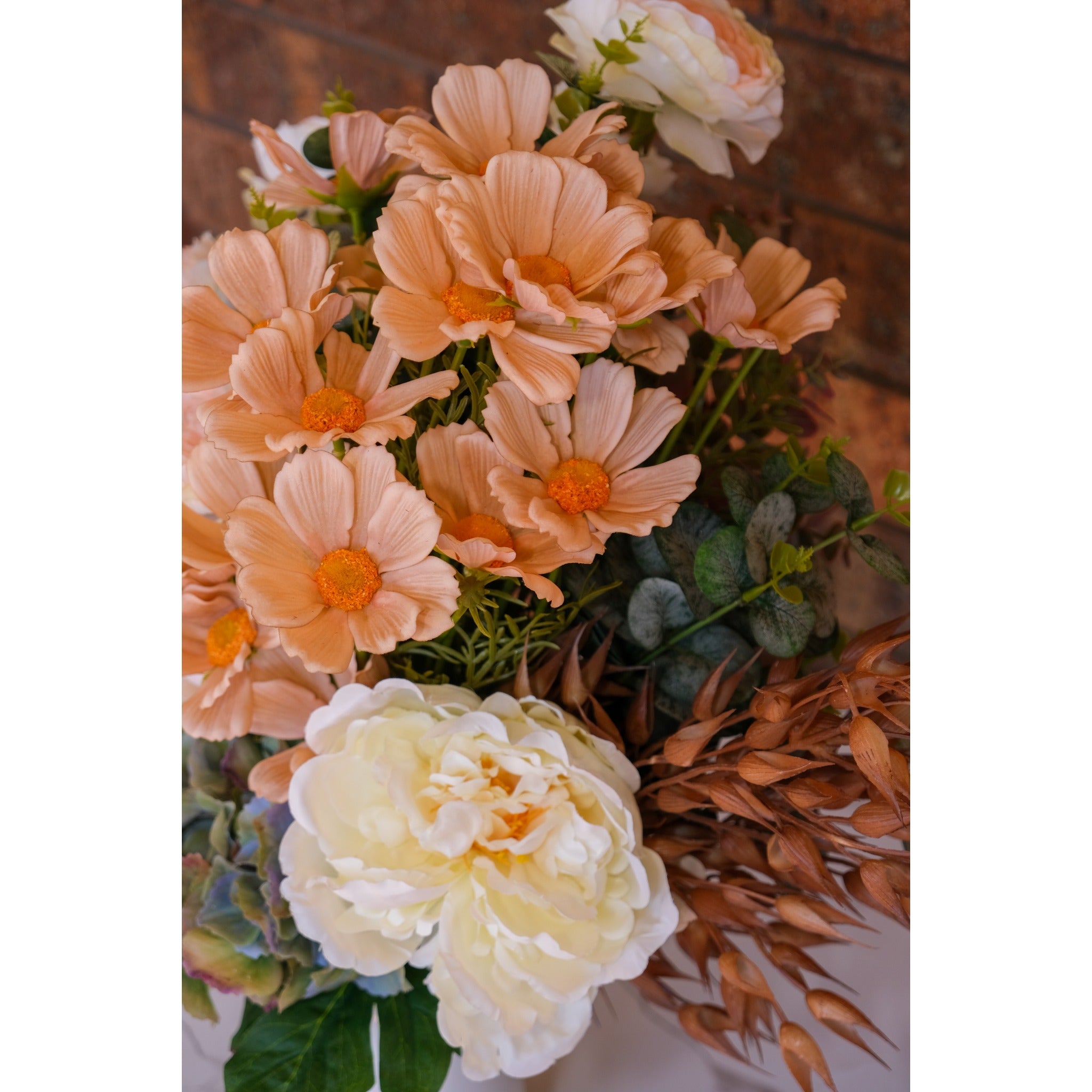 Apricot Bloom & Cream Garden Rose Arrangement
