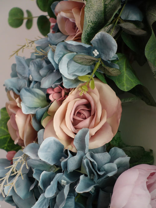 Blush & Blue Garden Wreath