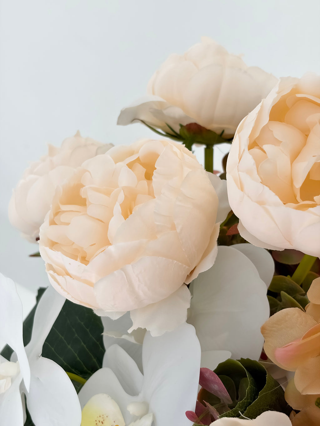 Peach Peony & Hydrangea Arrangement