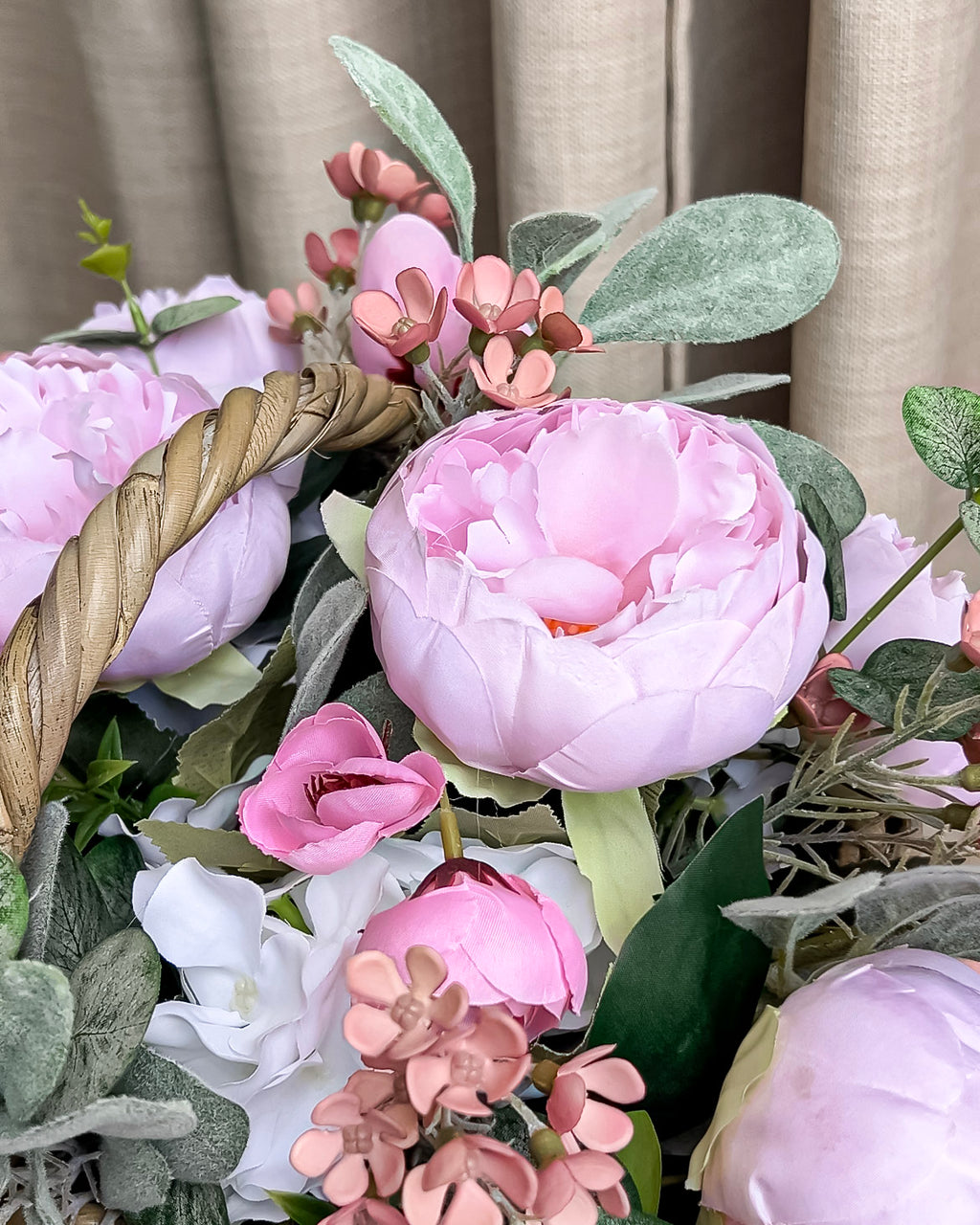 Spring Blush Basket Arrangement