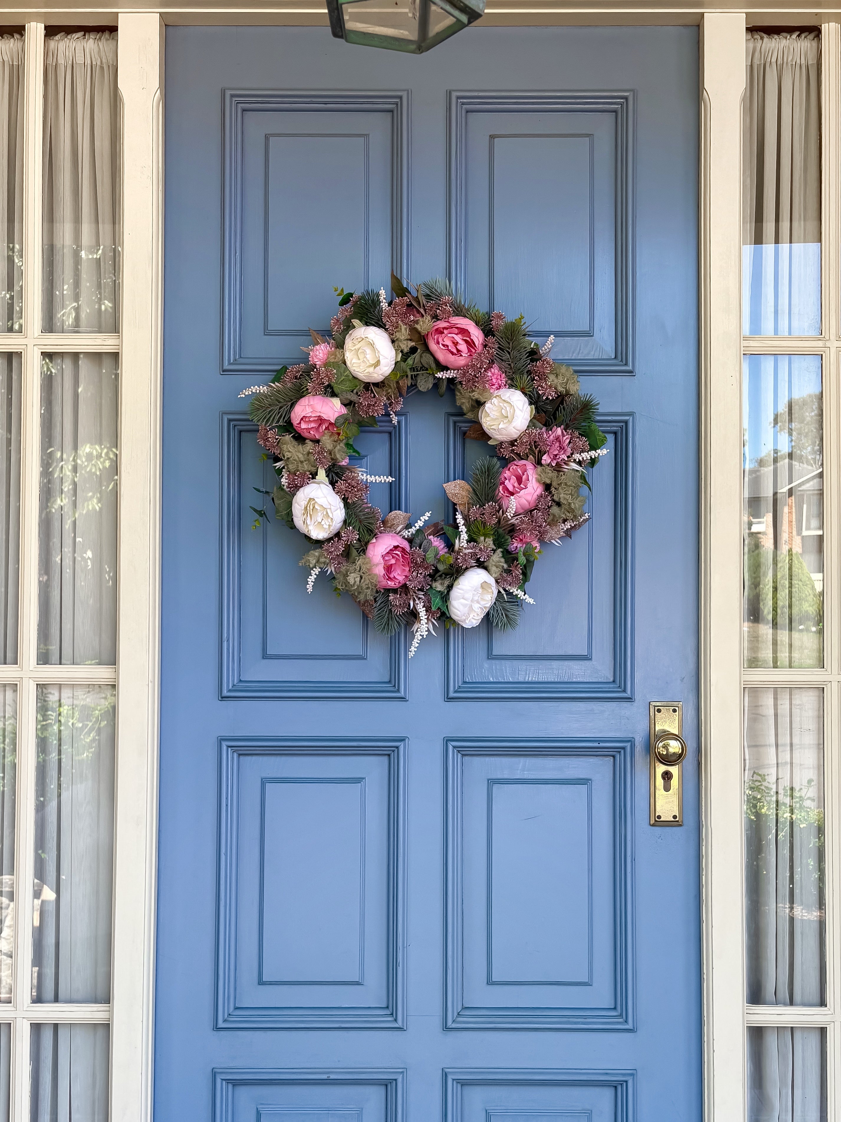 Pink Evergreen Wreath