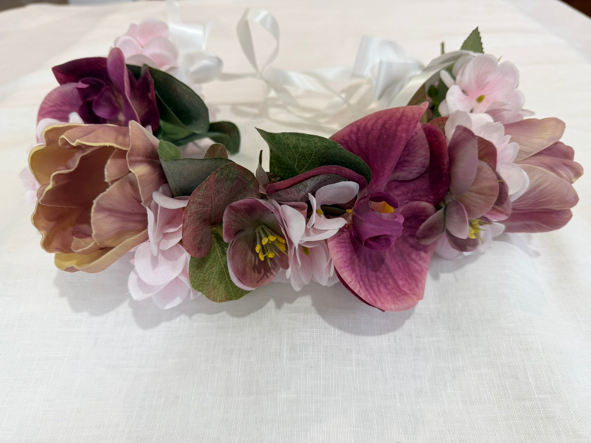 Blush Orchid & Tulip Floral Garland