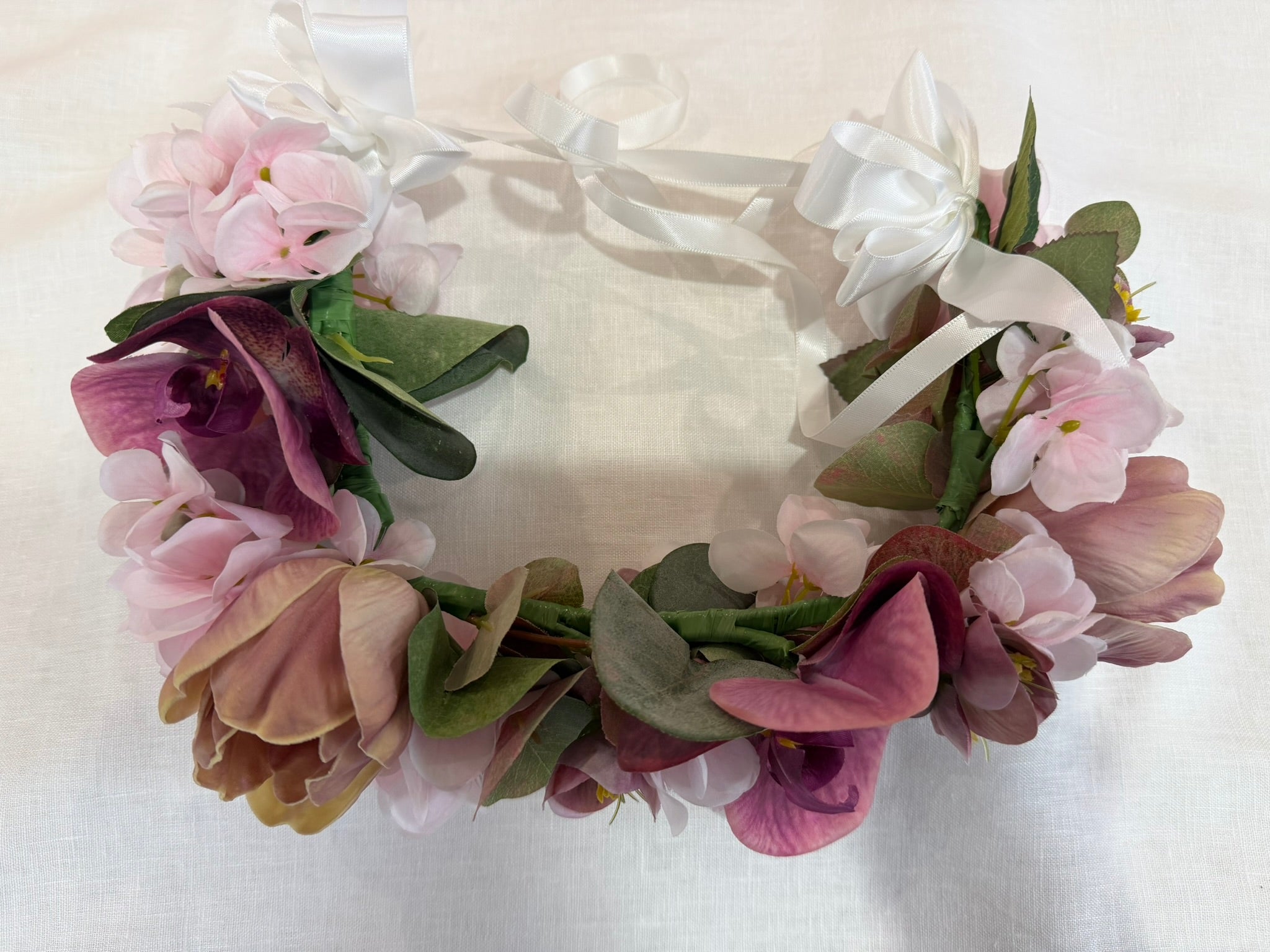 Blush Orchid & Tulip Floral Garland