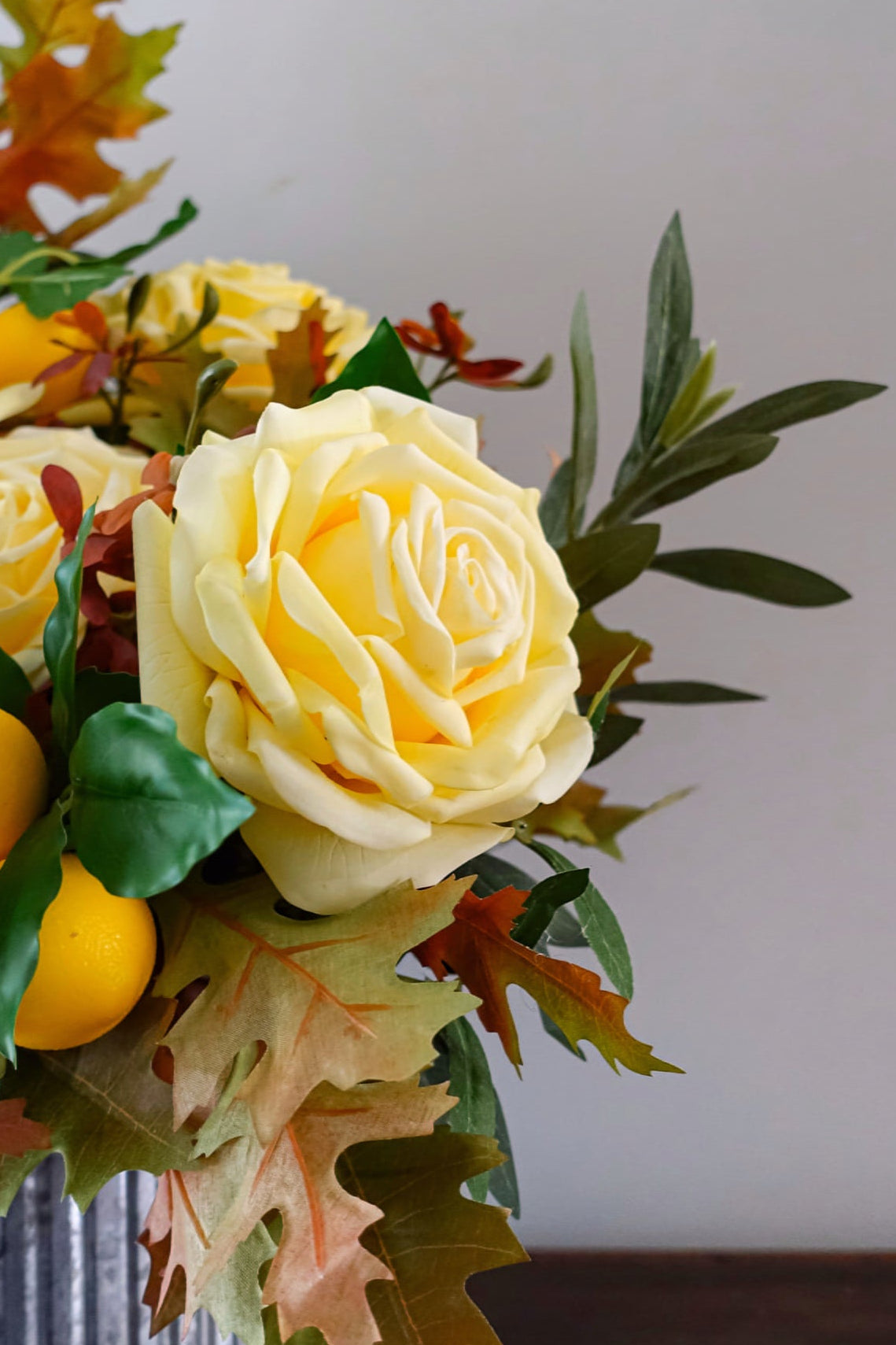 Lemon Rose Garden Arrangement