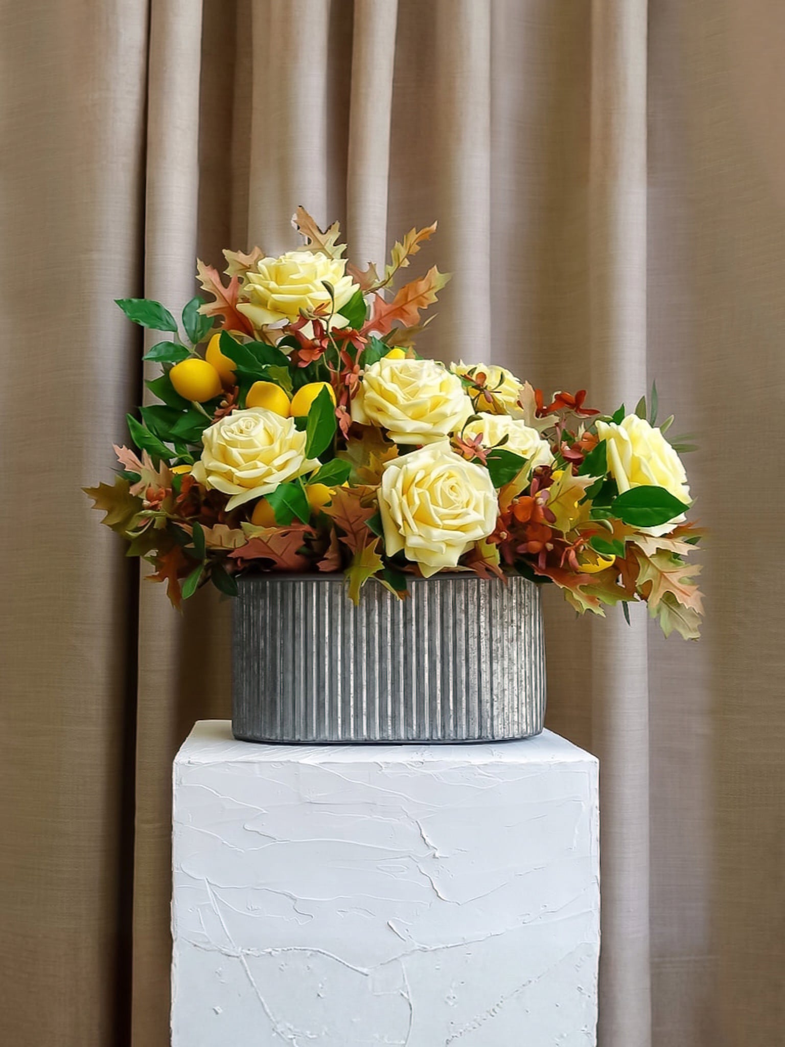 Lemon Rose Garden Arrangement