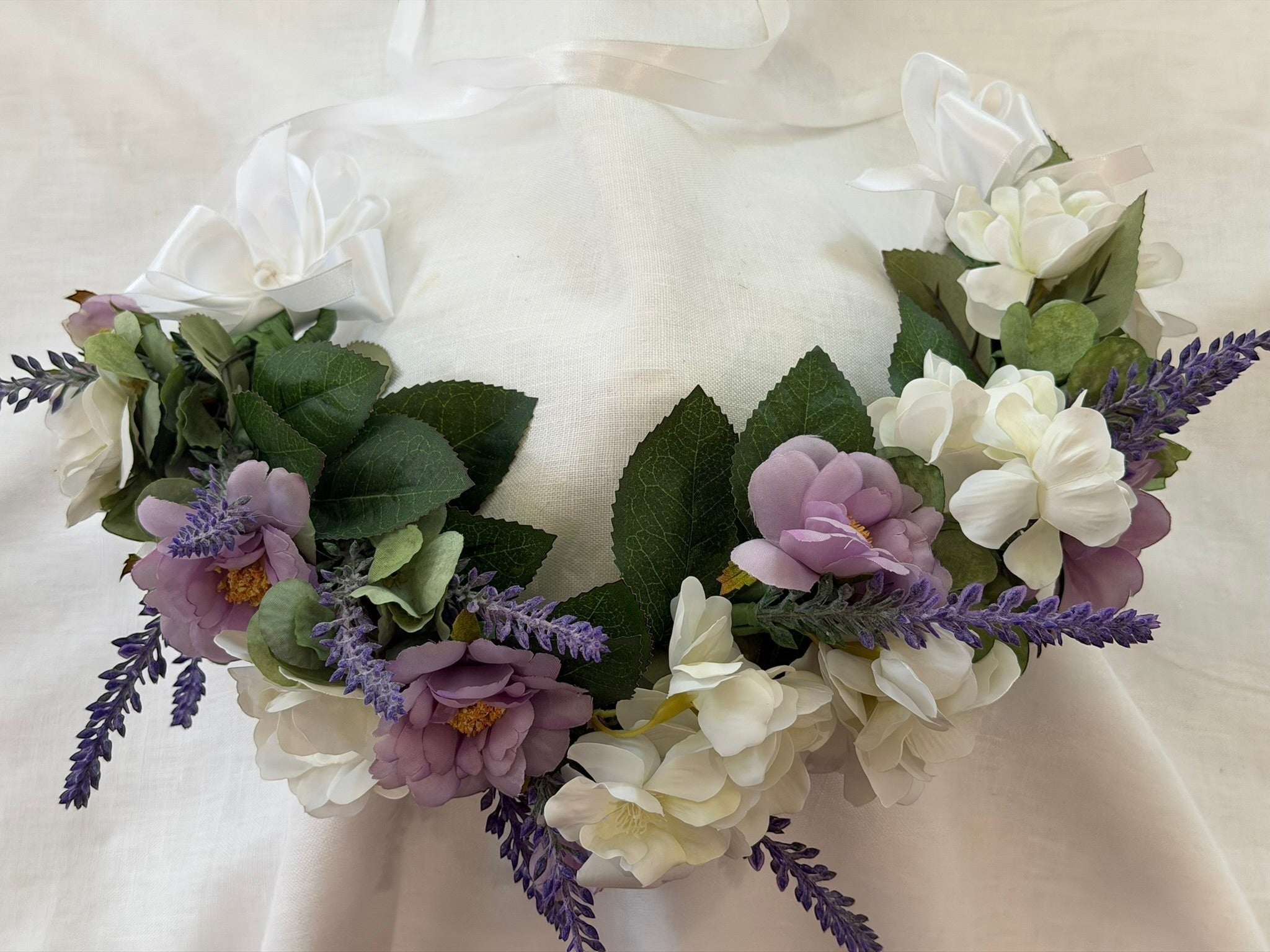 Mauve Rose, Ivory Blossom & Lavender Flower Garland – Pink Hydrangea, Dusty Pink Dahlias & Peach Ranunculus Flower Garland – Perfect for Pets & Humans