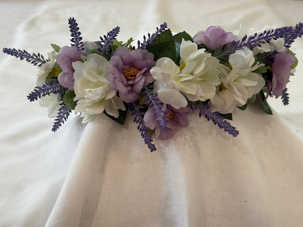 Mauve Rose, Ivory Blossom & Lavender Flower Garland – Pink Hydrangea, Dusty Pink Dahlias & Peach Ranunculus Flower Garland – Perfect for Pets & Humans