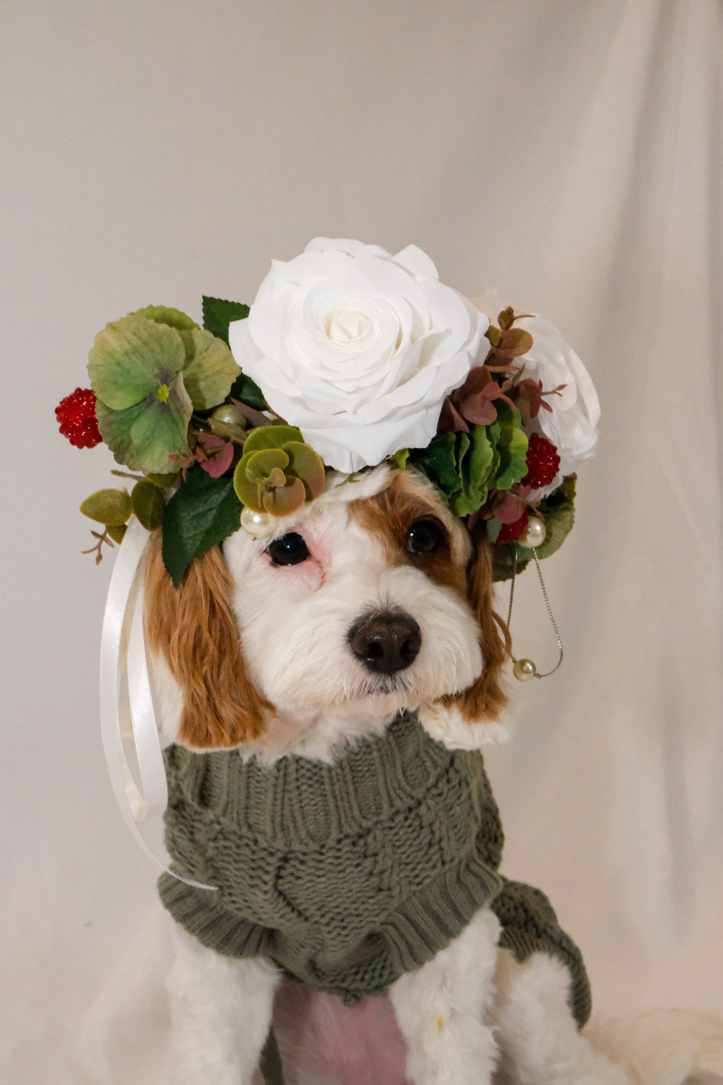 Winter Rose & Raspberry Crown & Garland