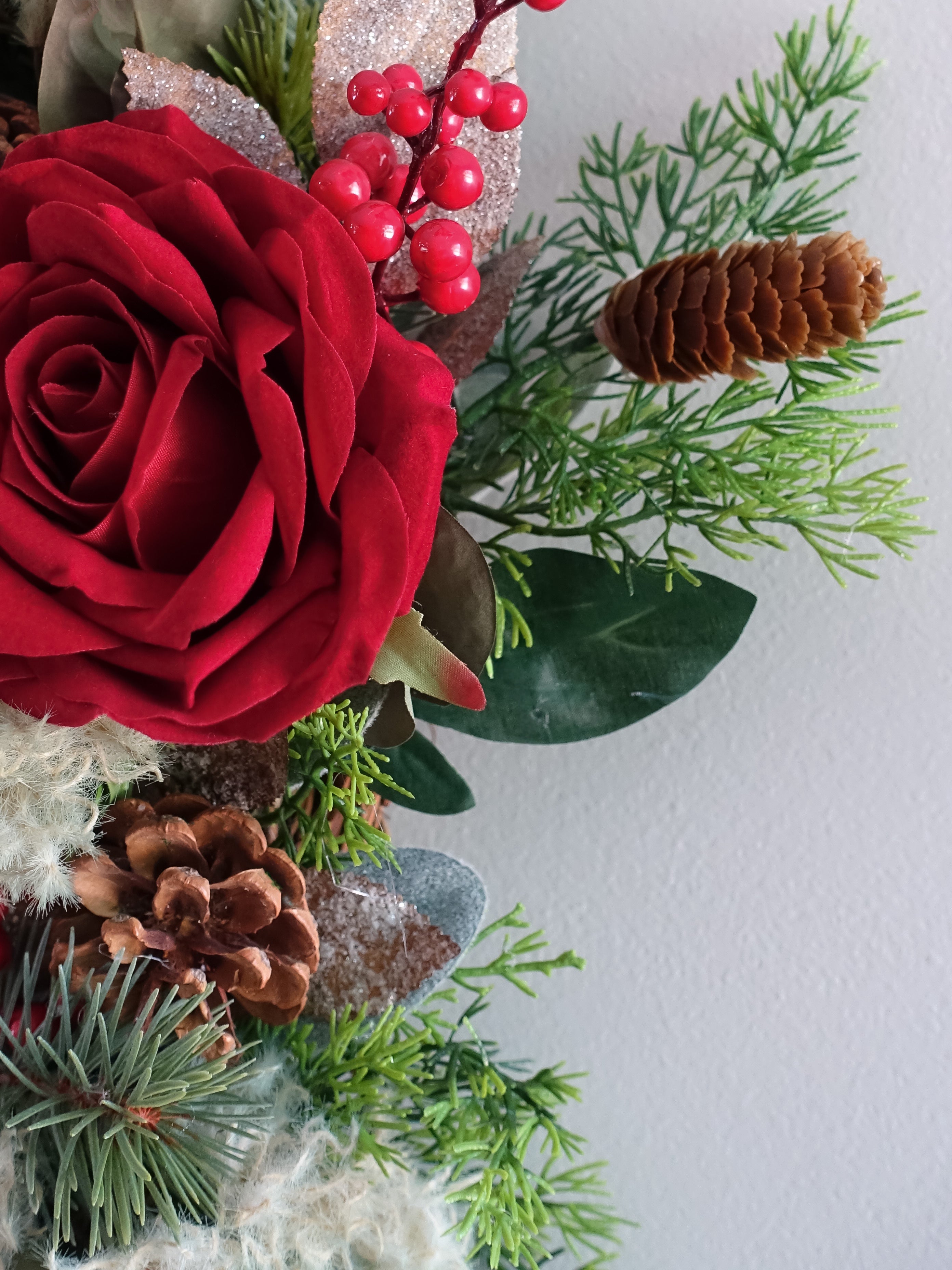 Velvet Rose Holiday Wreath