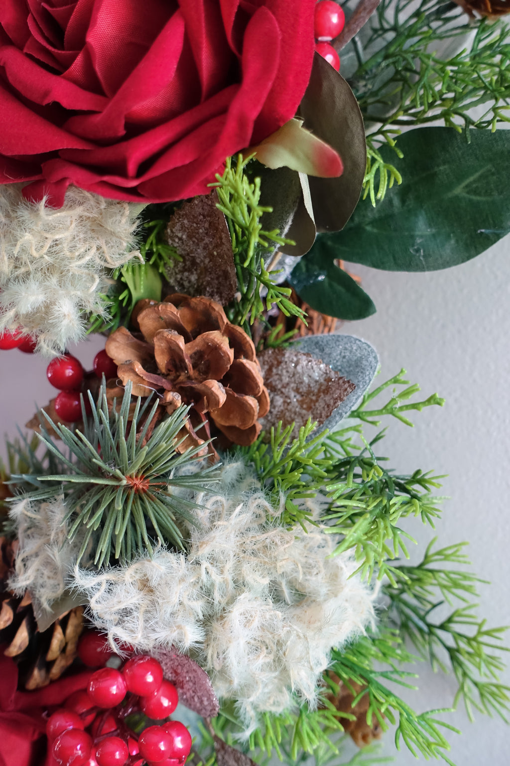 Velvet Rose Holiday Wreath