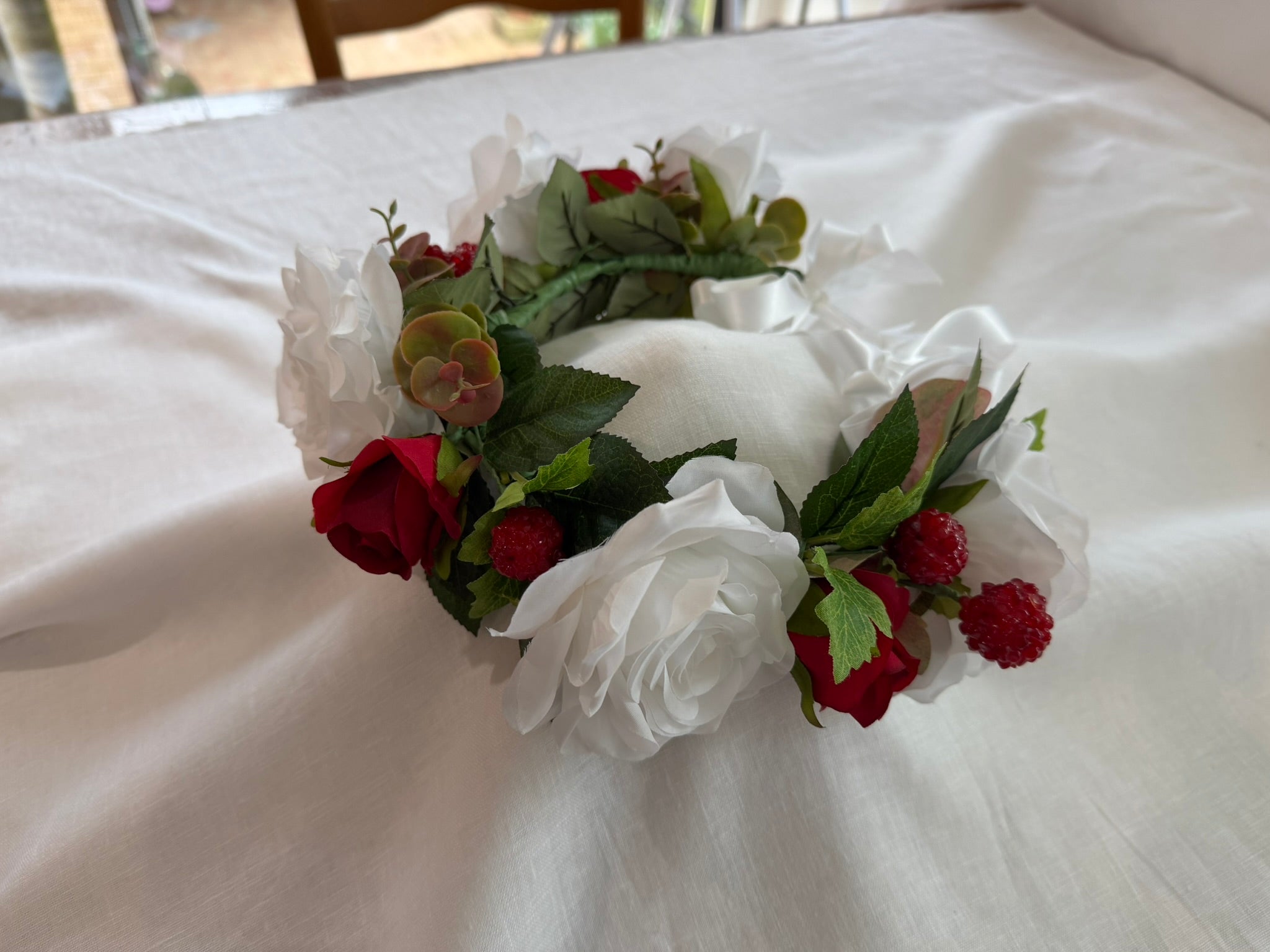 Winter Rose & Raspberry Crown & Garland