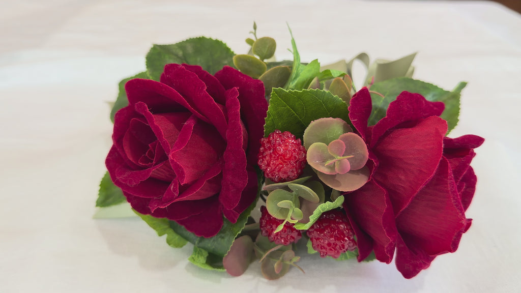 Red Rose & Wild Raspberry Crown & Garland